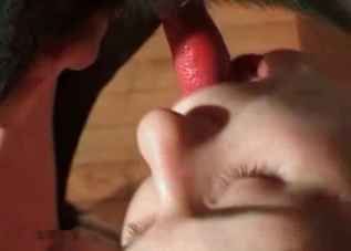 Young slut is fucking with her puppy
